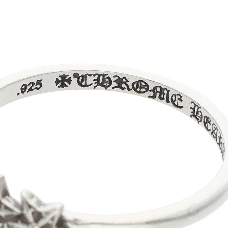 Chrome Hearts BUBBLEGUM 3STAR Silver Ring Size JP 13.5