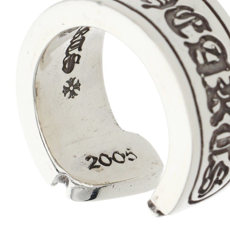 Chrome Hearts LG SCROLL LABEL 925 Silver Ring Size ONE SIZE