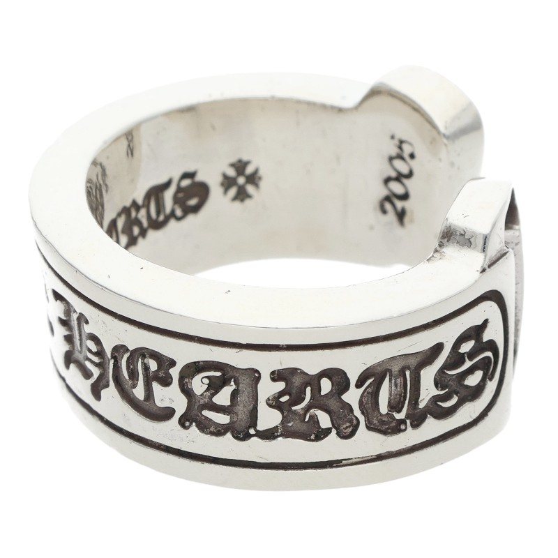 Chrome Hearts LG SCROLL LABEL 925 Silver Ring Size ONE SIZE