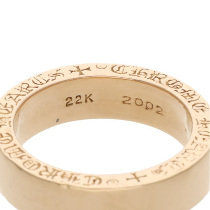 Chrome Hearts 22K 6mm SPACER Gold Ring Size JP 19