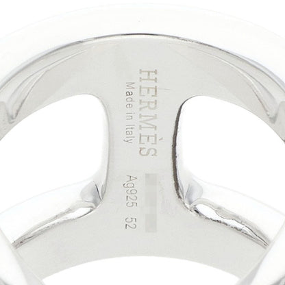 HERMES Osmose GM Silver Ring Size 52