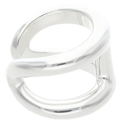 HERMES Osmose GM Silver Ring Size 52