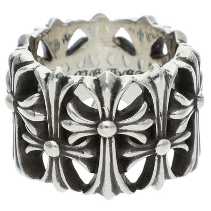 Chrome Hearts CEMETERY Cross 925 Silver Ring Size ONE SIZE