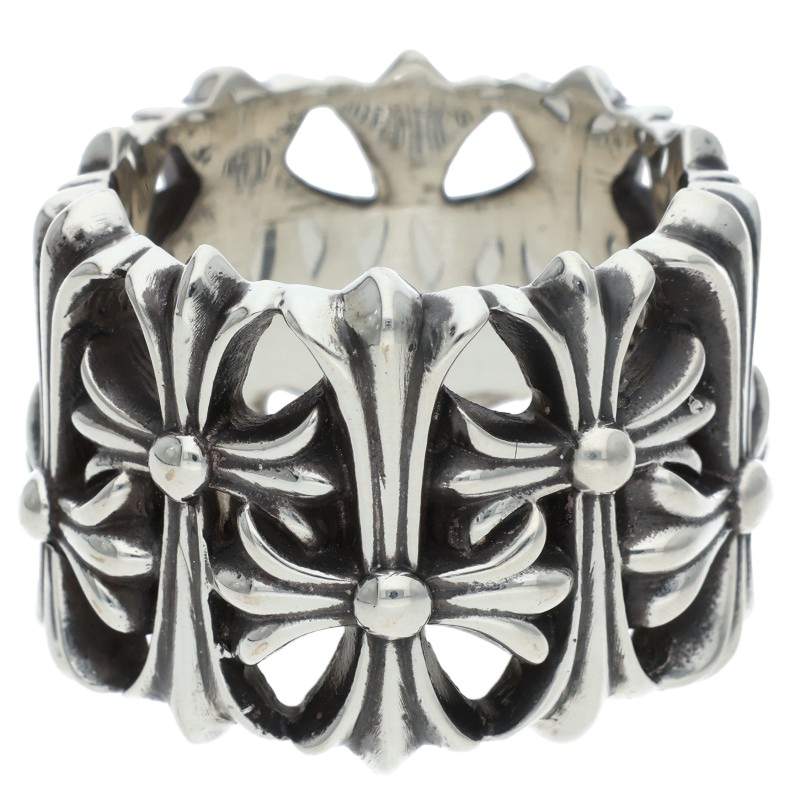 Chrome Hearts CEMETERY Cross 925 Silver Ring Size ONE SIZE