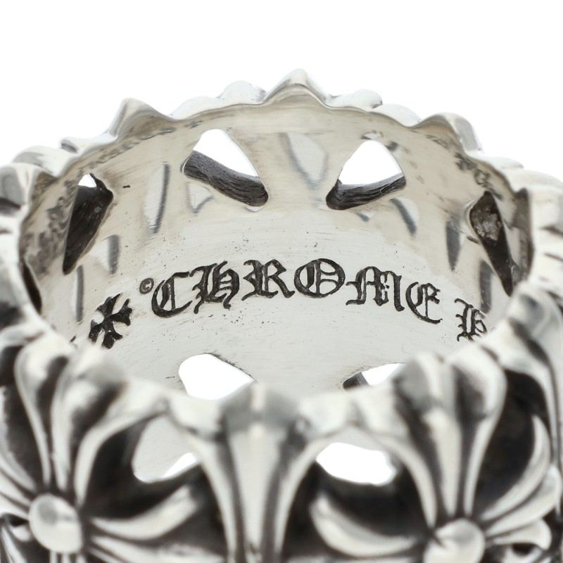 Chrome Hearts CEMETERY Cross 925 Silver Ring Size ONE SIZE