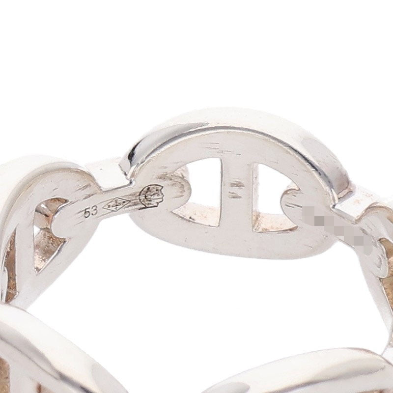 HERMES Chaine d'Ancre Enchainee PM Silver Ring 925 Size 53