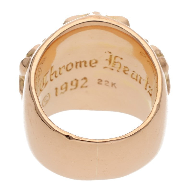 Chrome Hearts 22K KEEPER Pave Gold Ring Size JP 14