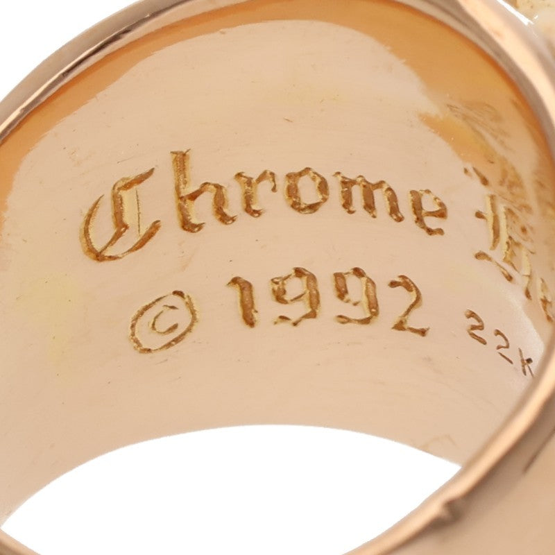Chrome Hearts 22K KEEPER Pave Gold Ring Size JP 14