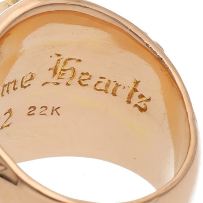 Chrome Hearts 22K KEEPER Pave Gold Ring Size JP 14