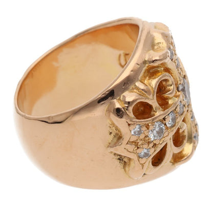 Chrome Hearts 22K KEEPER Pave Gold Ring Size JP 14