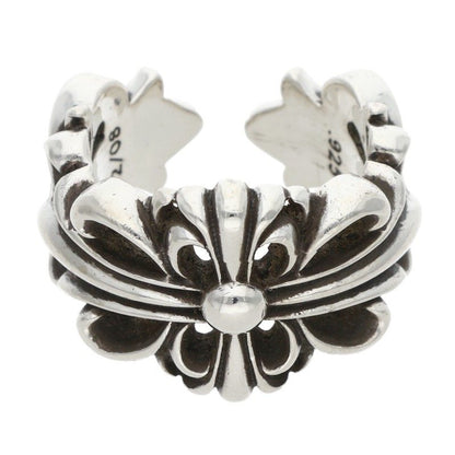 Chrome Hearts DBL FLRL CRS Silver Ring Size JP 14