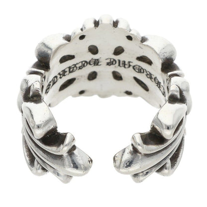 Chrome Hearts DBL FLRL CRS Silver Ring Size JP 14