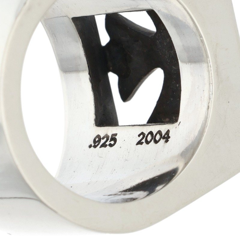 Chrome Hearts LETTER BLOCK CH Plus Silver Ring Size JP 26.5