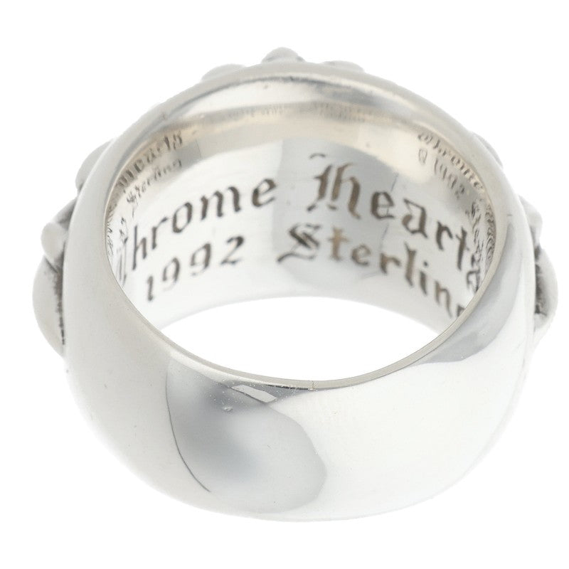 Chrome Hearts FLRL CRS Floral Cross Silver Ring Size 11.5