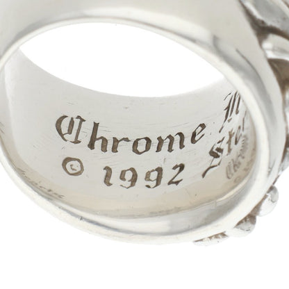 Chrome Hearts FLRL CRS Floral Cross Silver Ring Size 11.5