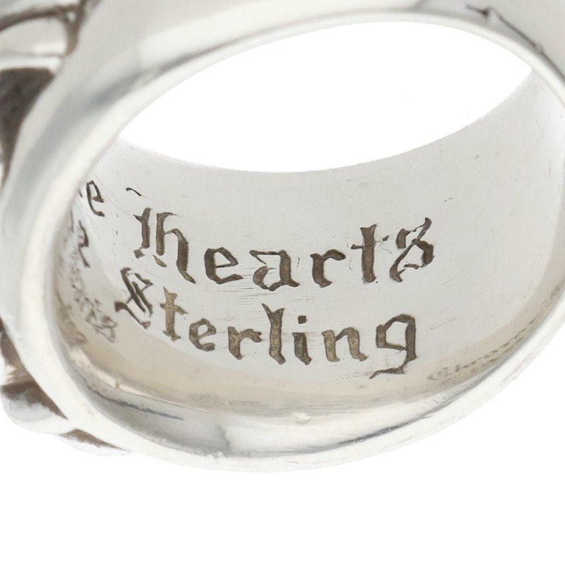 Chrome Hearts FLRL CRS Floral Cross Silver Ring Size 11.5