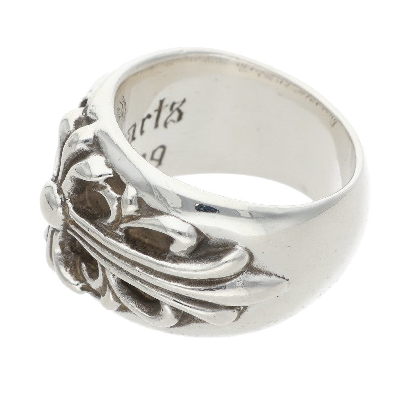 Chrome Hearts FLRL CRS Floral Cross Silver Ring Size 11.5