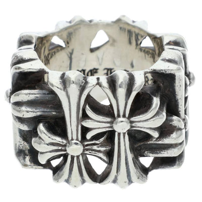 Chrome Hearts SQUARE CEMETERY Cross Silver Ring Size JP 9