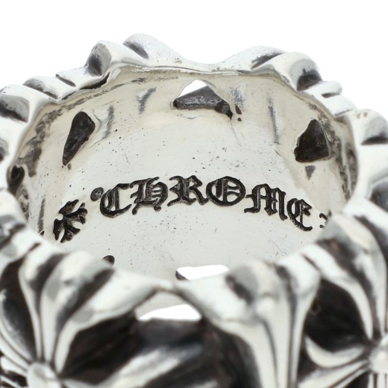 Chrome Hearts SQUARE CEMETERY Cross Silver Ring Size JP 9