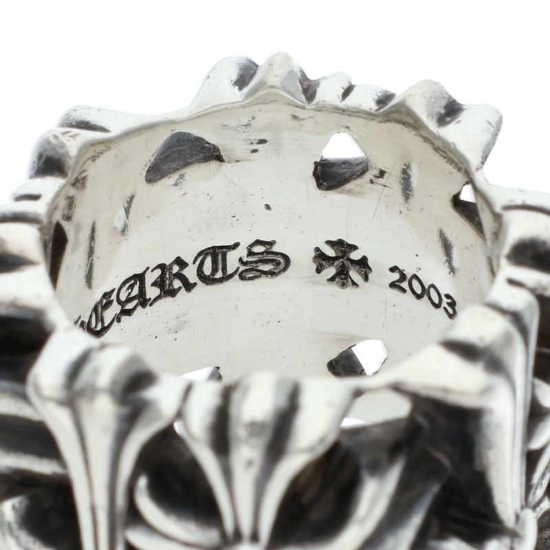 Chrome Hearts SQUARE CEMETERY Cross Silver Ring Size JP 9