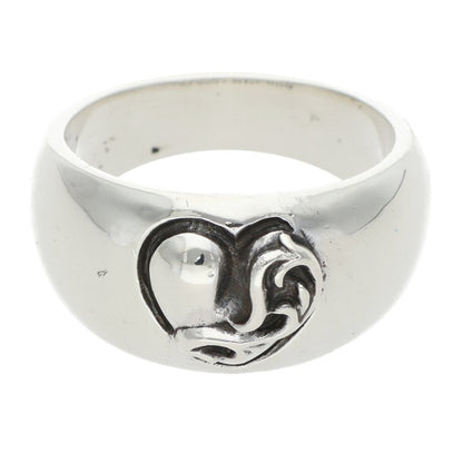 Chrome Hearts HEART IN BAND Silver Ring Size ONE SIZE