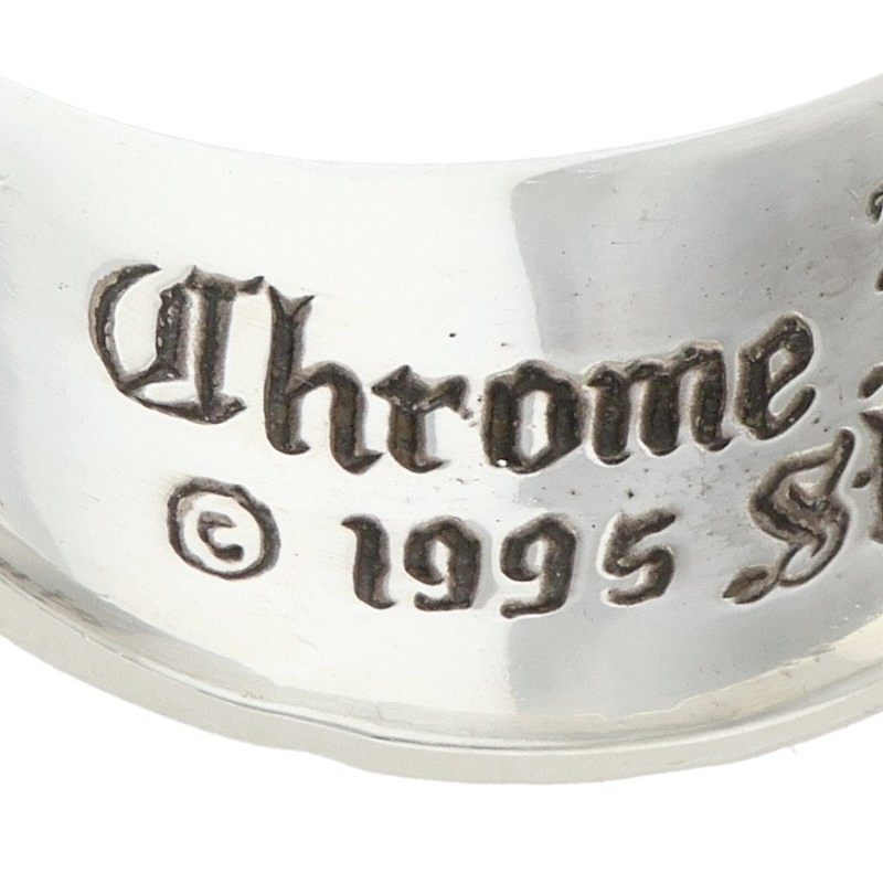 Chrome Hearts HEART IN BAND Silver Ring Size ONE SIZE