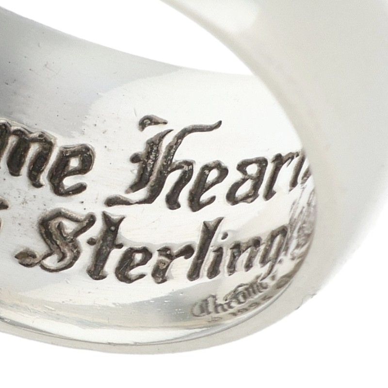 Chrome Hearts HEART IN BAND Silver Ring Size ONE SIZE