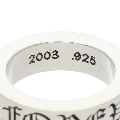 Chrome Hearts 6mm SPACER FOREVER Silver Ring Size 10.5