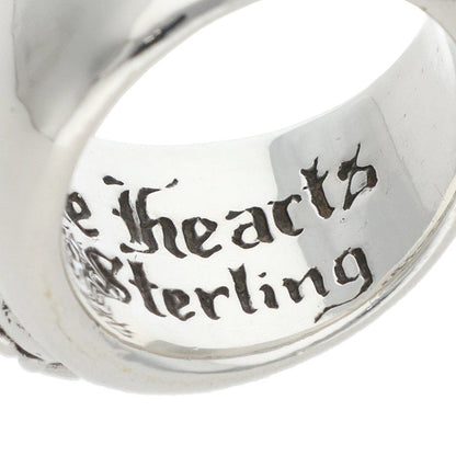 Chrome Hearts HEART IN BAND Silver Ring Size 7.5