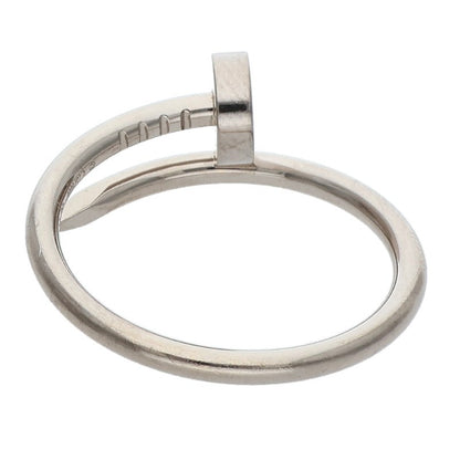 Cartier 18K White Gold JUSTE UN CLOU SM Ring Size 53