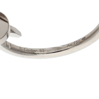Cartier 18K White Gold JUSTE UN CLOU SM Ring Size 53