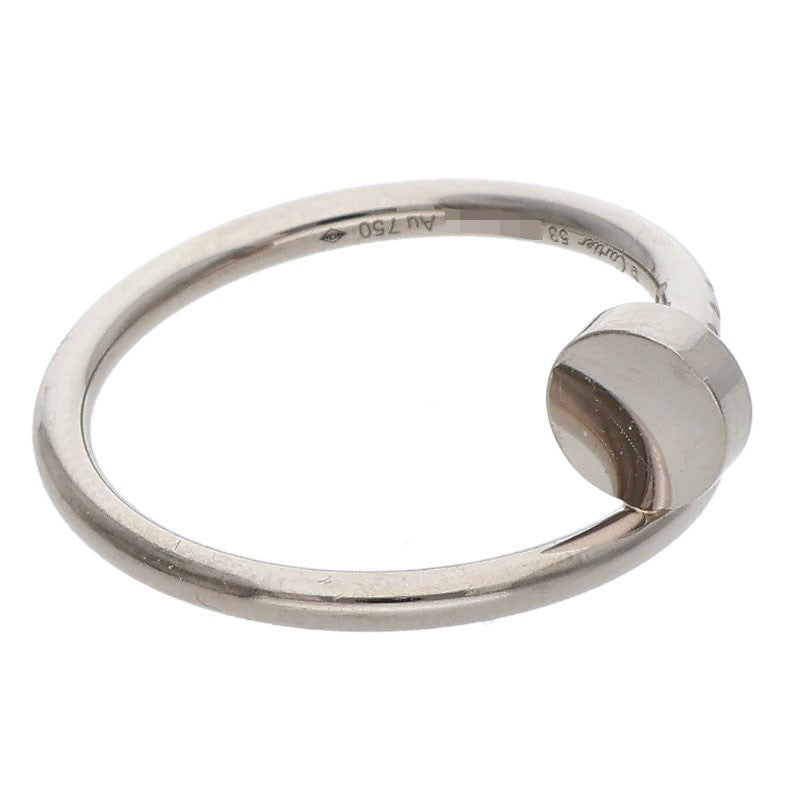 Cartier 18K White Gold JUSTE UN CLOU SM Ring Size 53