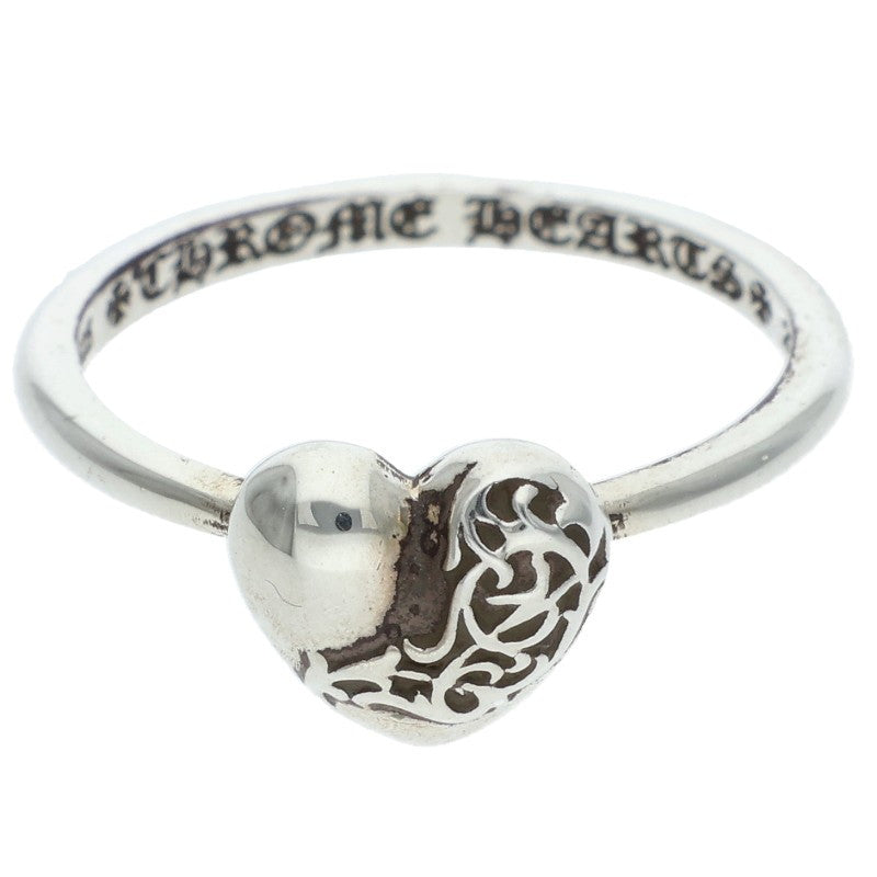 Chrome Hearts BUBBLGM HEART Silver Ring Size ONE SIZE