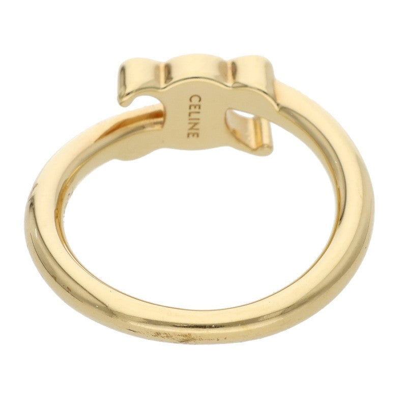CELINE Asymmetrical Triomphe Ring Gold Size 50
