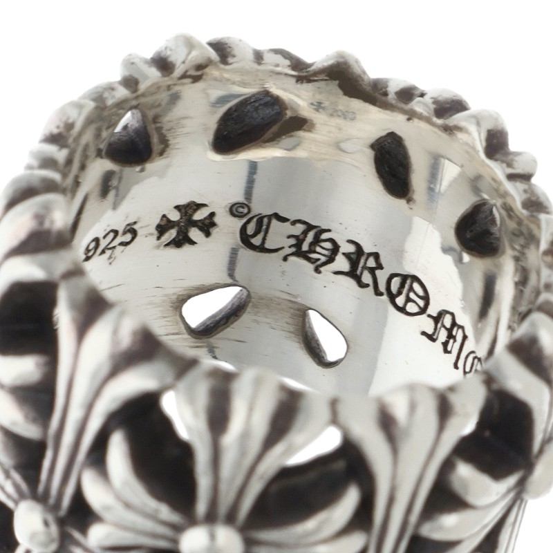 Chrome Hearts CEMETERY Cross 925 Silver Ring Size ONE SIZE