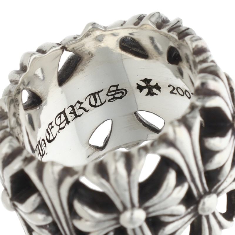 Chrome Hearts CEMETERY Cross 925 Silver Ring Size ONE SIZE