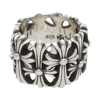 Chrome Hearts CEMETERY Cross 925 Silver Ring Size ONE SIZE