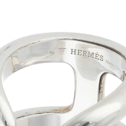 HERMES Osmose GM Silver Ring Size 53