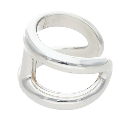 HERMES Osmose GM Silver Ring Size 53