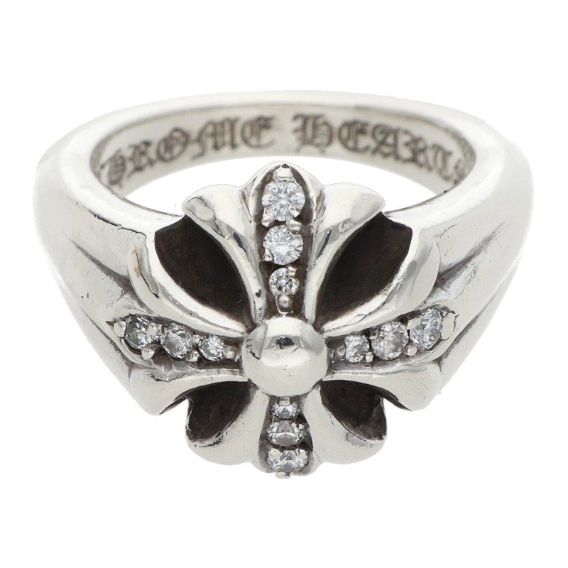Chrome Hearts CUTOUT CH PLS PAVE Diamond Ring Size ONE SIZE
