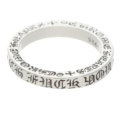 Chrome Hearts 3mm SPACER FUCKYOU Silver Ring Size ONE SIZE