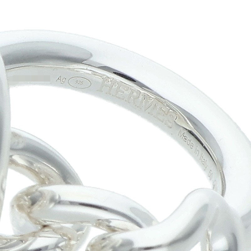 HERMES Croisette 925 Silver Ring Size 50