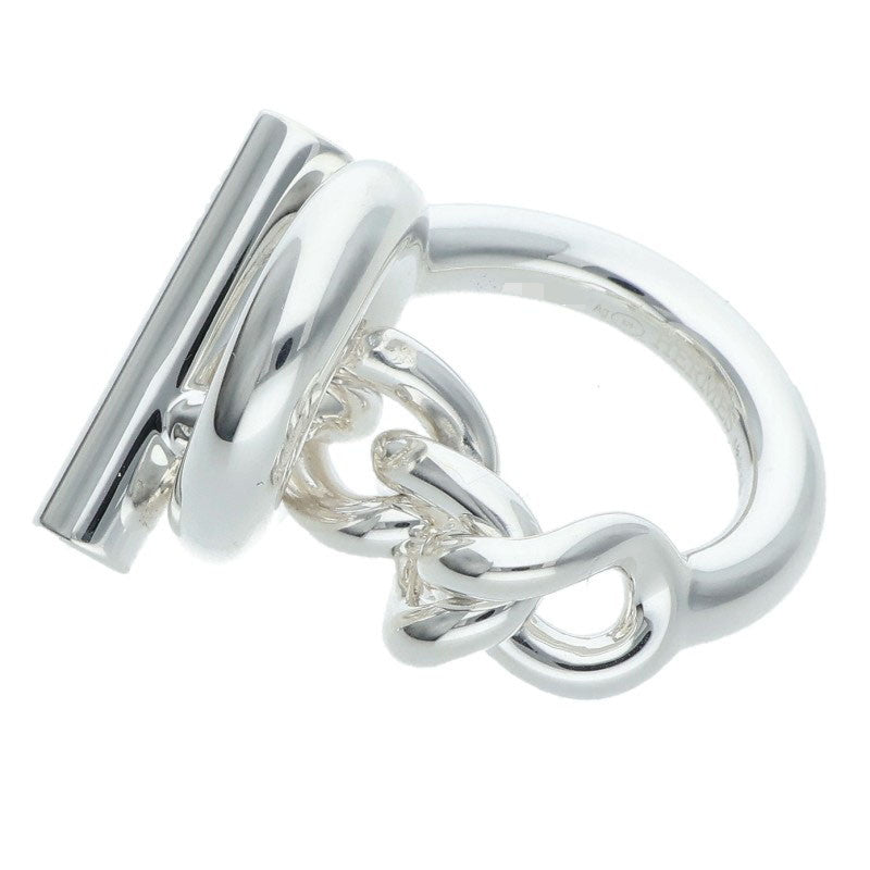 HERMES Croisette 925 Silver Ring Size 50