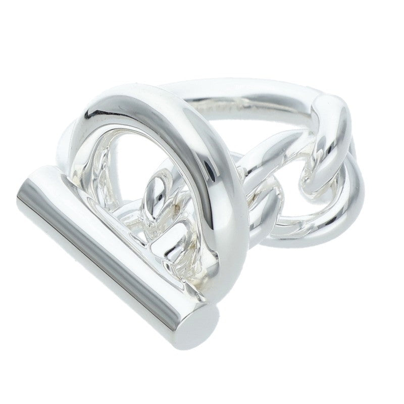 HERMES Croisette 925 Silver Ring Size 51