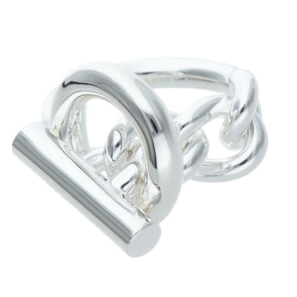 HERMES Croisette 925 Silver Ring Size 51
