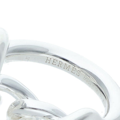 HERMES Croisette 925 Silver Ring Size 51
