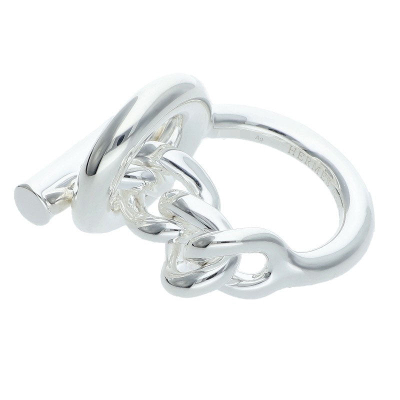 HERMES Croisette 925 Silver Ring Size 51