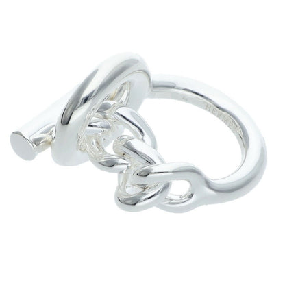 HERMES Croisette 925 Silver Ring Size 51