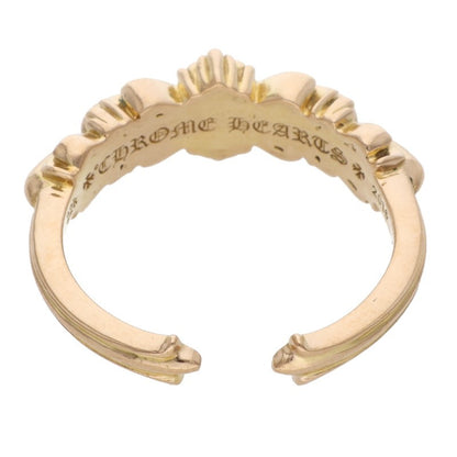 Chrome Hearts 22K BABY CLSC Double Floral Ring Size 17.5