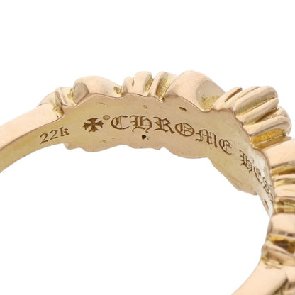 Chrome Hearts 22K BABY CLSC Double Floral Ring Size 17.5